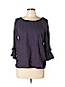 Lucky Brand Blue 3/4 Sleeve Blouse Size M - photo 1