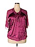 Capacity Unlimited Burgundy Short Sleeve Blouse Size XL - photo 1