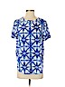 MICHAEL Michael Kors 100% Polyester Blue Short Sleeve Blouse Size S - photo 1