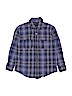 Gap Kids 100% Cotton Plaid Blue Long Sleeve Button-Down Shirt Size 8 - photo 1