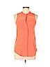 Madewell 100% Silk Orange Sleeveless Silk Top Size S - photo 1