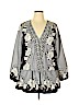Zaful 100% Polyester Black Long Sleeve Blouse Size L - photo 1