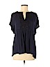 Scoop NYC 100% Polyester Blue Short Sleeve Blouse Size P (petite) - photo 1