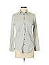 Topshop Gray Long Sleeve Button-Down Shirt Size 4 - photo 1