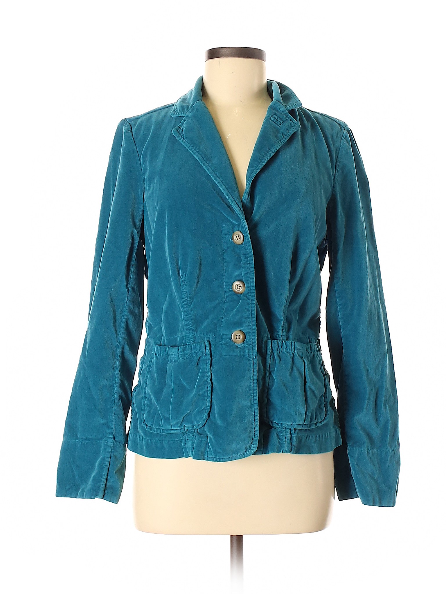 Sundance 100% Cotton Solid Teal Blue Blazer Size M - 77% off | thredUP