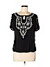 Live and Let Live 100% Rayon Black Short Sleeve Blouse Size S (petite) - photo 1