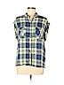Rails 100% Rayon Blue Short Sleeve Button-Down Shirt Size XS - photo 1