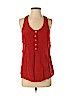 Odille 100% Silk Red Sleeveless Silk Top Size 0 - photo 1