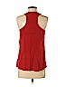 Odille 100% Silk Red Sleeveless Silk Top Size 0 - photo 2