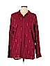 Sonoma Goods for Life 100% Rayon Burgundy Long Sleeve Blouse Size XL - photo 1