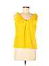 Liquid Yellow Sleeveless Blouse Size 6 - photo 1
