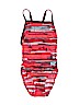 Speedo Print Red One Piece Swimsuit Size 12 - photo 1