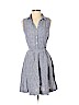 Adrienne Vittadini 100% Linen Blue Casual Dress Size 2 - photo 1