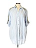 Zara Blue 3/4 Sleeve Button-Down Shirt Size L - photo 1