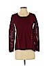 Lucky Brand Burgundy Long Sleeve Top Size XS - photo 1