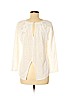 NANETTE Nanette Lepore 100% Linen White Long Sleeve Top Size 8 - photo 2