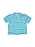 Kayce Hughes 100% Cotton Tropical Blue Short Sleeve Button-Down Shirt Size 8 - photo 1