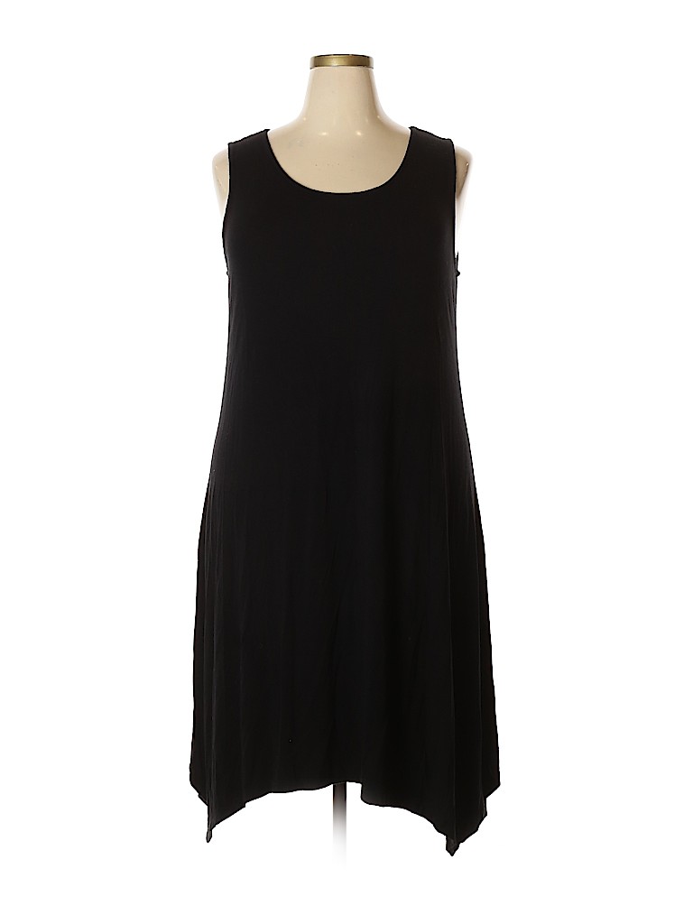 Cynthia Rowley Solid Black Casual Dress Size 2X (Plus) - 81% off | thredUP