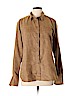 Claridge + King 100% Polyester Tan Long Sleeve Blouse Size XL - photo 1