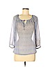 a.n.a. A New Approach 100% Polyester Blue 3/4 Sleeve Blouse Size M (petite) - photo 1