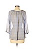 a.n.a. A New Approach 100% Polyester Blue 3/4 Sleeve Blouse Size M (petite) - photo 2