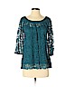 Diane von Furstenberg Teal 3/4 Sleeve Top Size 0 - photo 1