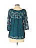Diane von Furstenberg Teal 3/4 Sleeve Top Size 0 - photo 2