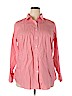 Lands' End 100% Cotton Red Long Sleeve Button-Down Shirt Size 18 - photo 1