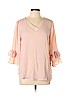 Maurices 100% Polyester Pink 3/4 Sleeve Blouse Size L - photo 1