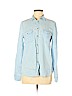 American Eagle Outfitters 100% Lyocell Blue Long Sleeve Button-Down Shirt Size S - photo 1
