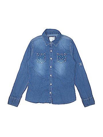 Justice Long Sleeve Button-Down Shirt (view 1)