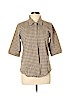 WOOLRICH John Rich & Bros. 100% Cotton Tan Short Sleeve Button-Down Shirt Size L - photo 1