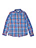 Cat & Jack 100% Cotton Plaid Blue Long Sleeve Button-Down Shirt Size 12 - 14 - photo 1