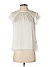 Jigsaw 100% Polyester Ivory Short Sleeve Blouse Size 4 - photo 1