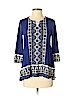 JM Collection Blue 3/4 Sleeve Top Size P (petite) - photo 1