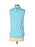 Faconnable 100% Linen Blue Sleeveless Blouse Size 2 - photo 2