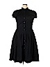 Lauren by Ralph Lauren 100% Cotton Black Casual Dress Size 14 - photo 1