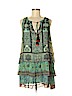 Hemant And Nandita 100% Silk Green Casual Dress Size M - photo 1
