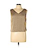 Ann Taylor 100% Polyester Tan Sleeveless Blouse Size 12 - photo 1
