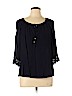 Daniel Rainn 100% Rayon Blue 3/4 Sleeve Top Size L - photo 1
