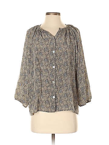 Tucker Long Sleeve Silk Top (view 1)