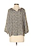 Tucker 100% Silk Gray Long Sleeve Silk Top Size S - photo 1