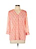 Talbots 100% Polyester Orange 3/4 Sleeve Blouse Size L (petite) - photo 1