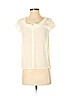Comptoir des Cotonniers 100% Silk White Short Sleeve Silk Top Size EU (FR) 36 / US 4 - photo 1