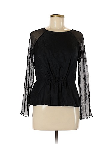 Rebecca Taylor Long Sleeve Silk Top (view 1)
