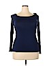 Max Studio Blue Long Sleeve Top Size XL - photo 1