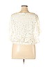 Quotation White Short Sleeve Blouse Size L - photo 2