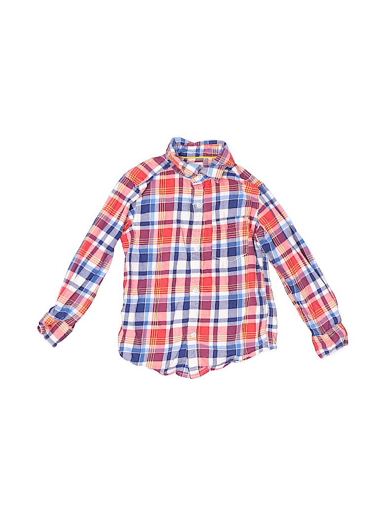 Carter's 100% Cotton Red Long Sleeve Button-Down Shirt Size 4T - photo 1