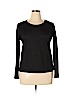 AKRIS for Bergdorf Goodman Black Long Sleeve Top Size 14 - photo 1