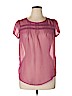 Frenchi Pink Short Sleeve Blouse Size L - photo 1
